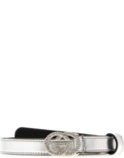 Silver Nappa Leather Belt