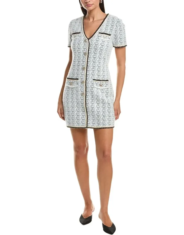 Braided Wool-blend Mini Dress