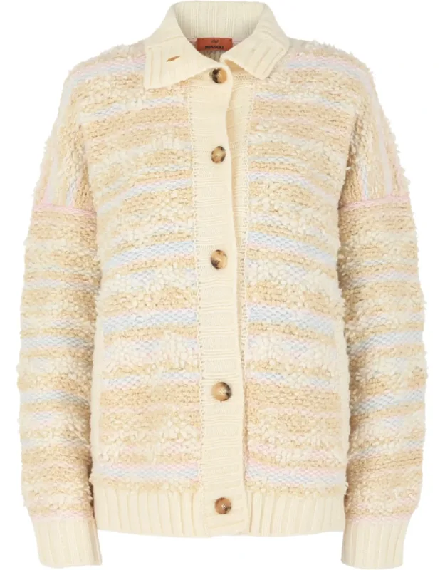 Wool-blend Fleece Cardigan