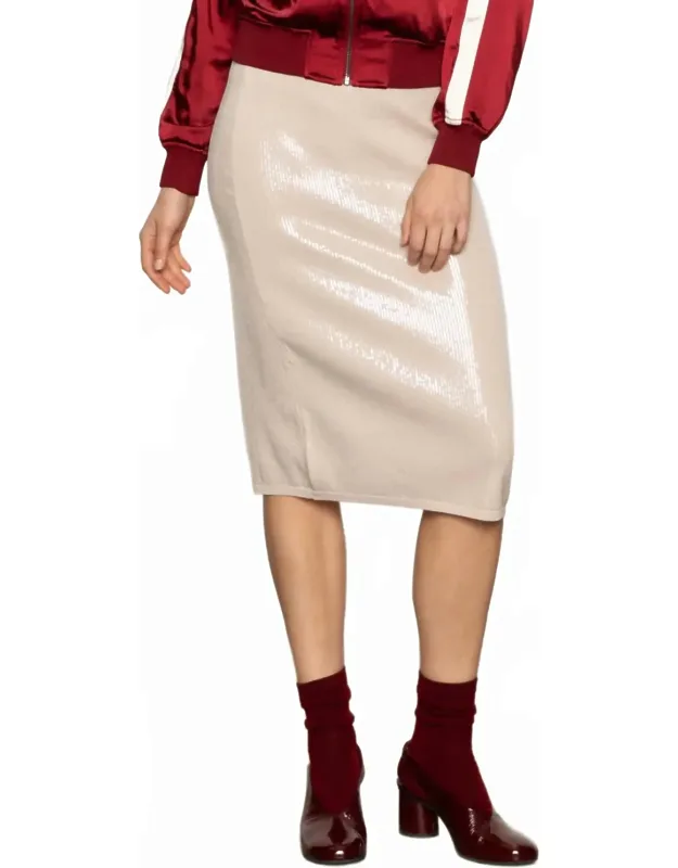 Sparkle Sequin Pencil Midi Skirt