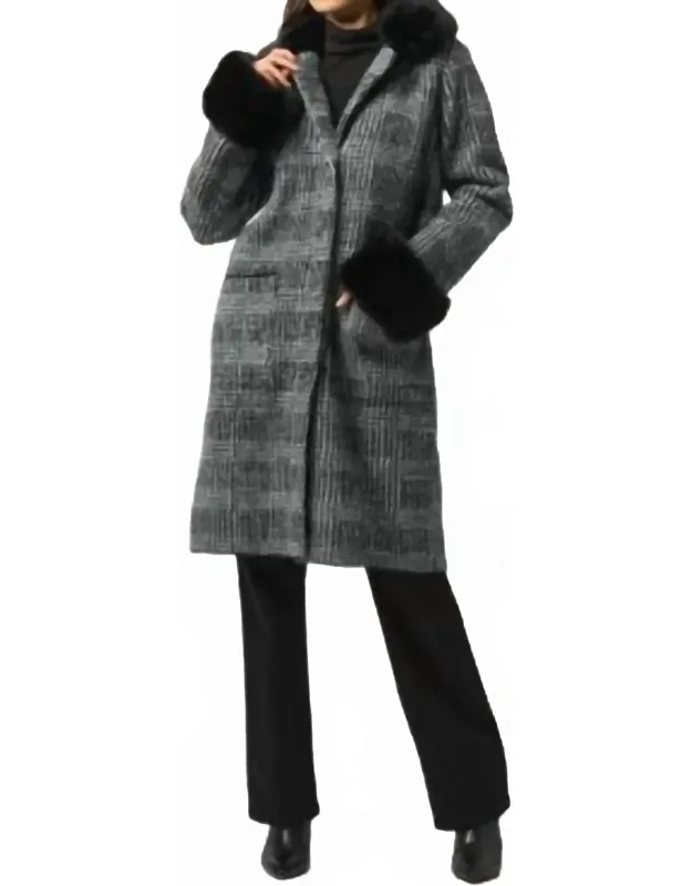 Plaid Long Blazer Coat