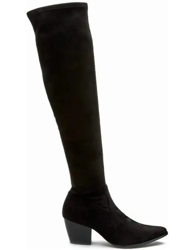 Broadway Block Heel Over The Knee Boots