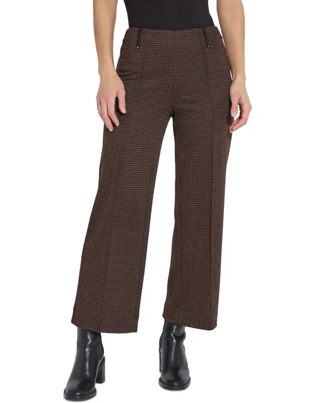 Livia Crop Pants In Brushed Check