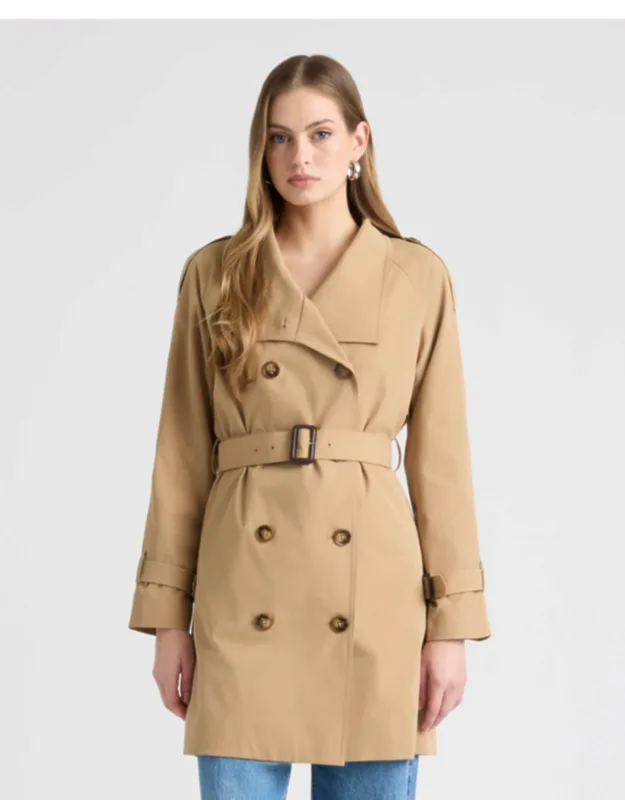 Trench Coat With Self Belt