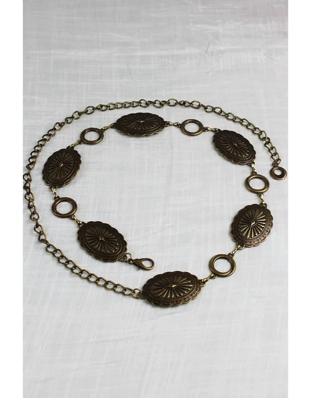 Western Chain Interlocking Oval And O-ring Belt