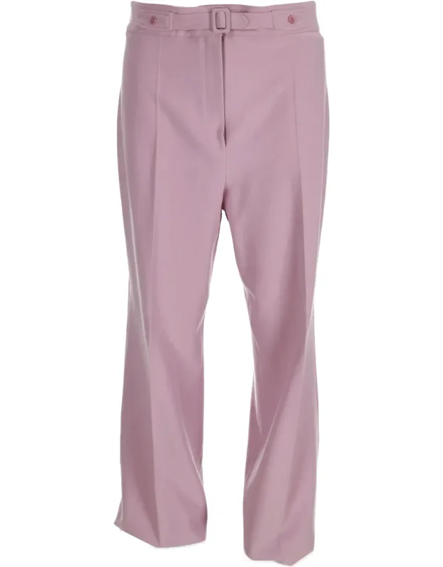 Buckle Detailed Straight-leg Trousers