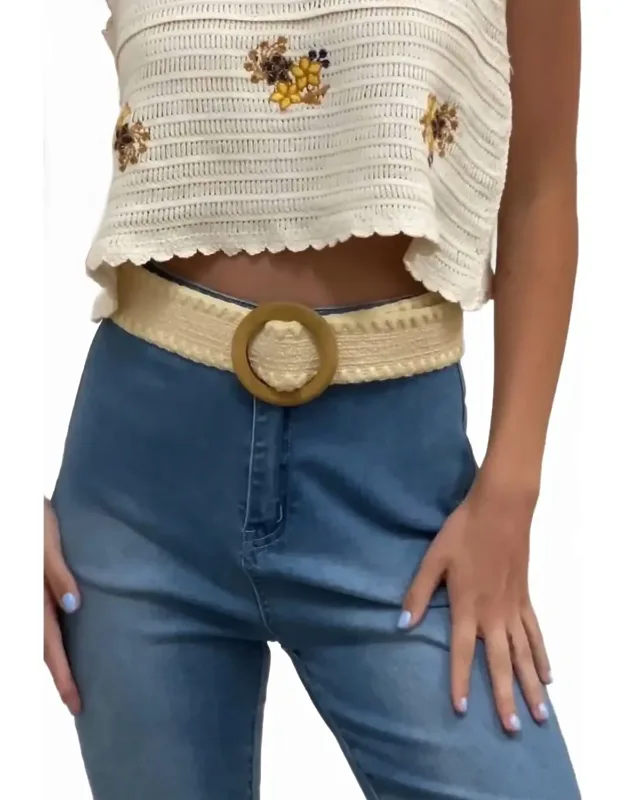 Whipstitch Raffia Belt