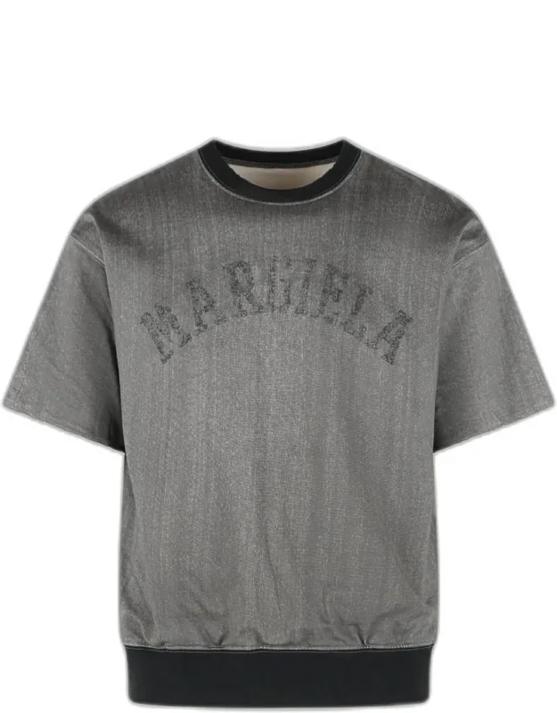 Viscose And Grey Cotton T-shirt