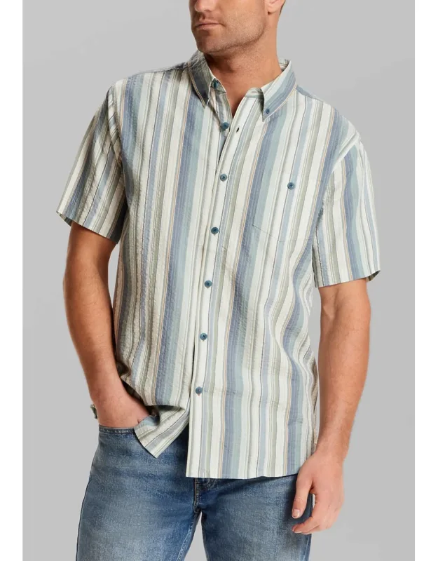 Weatherproof Vintage Traditional Fit Seersucker Stripe Shirt