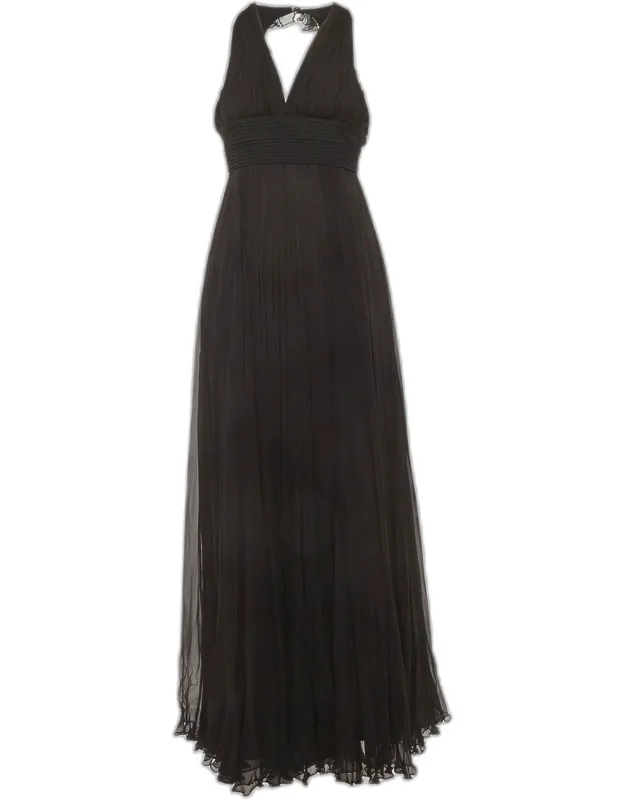 Silk Halter Maxi Dress