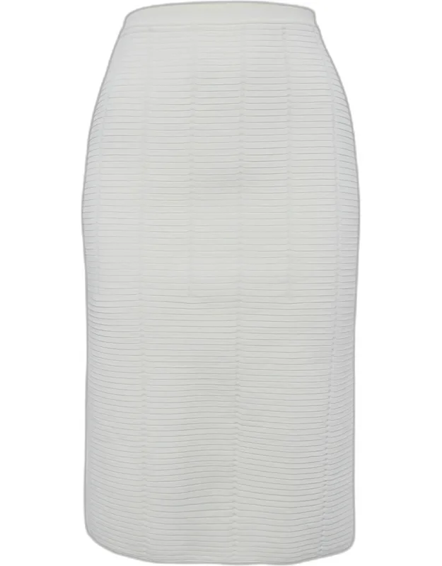 Textured Rib Knit Pencil Skirt