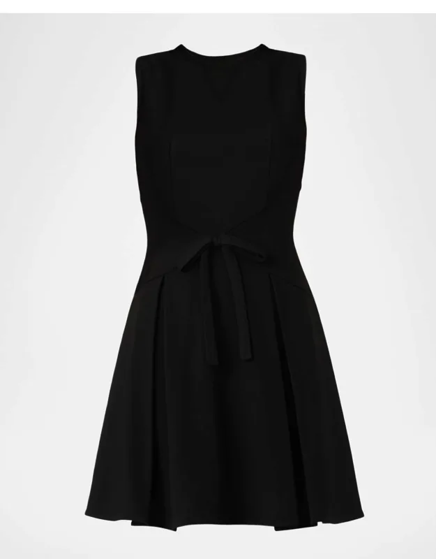 Pleated Sleeveless Mini Dress