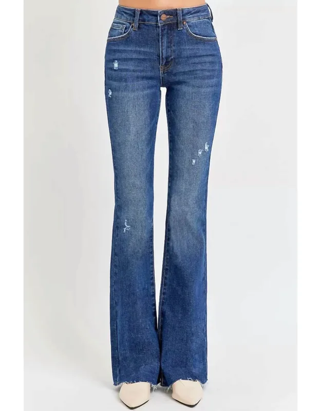 Flare Leg Distressed Jeans