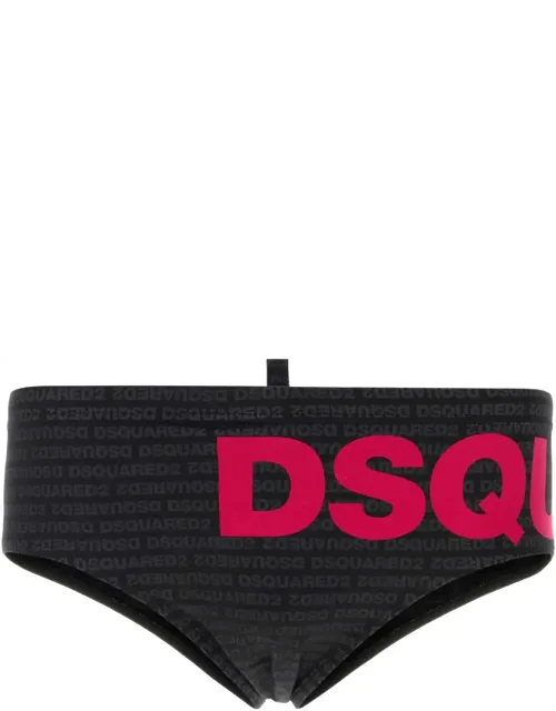 Printed Stretch Nylon Swimming Brief
