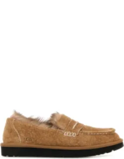 Camel Suede Loafers