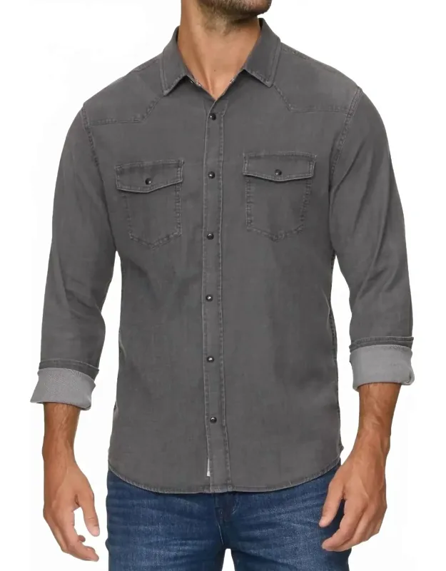 Sacramento Long Sleeve Chambray Stretch Shirt