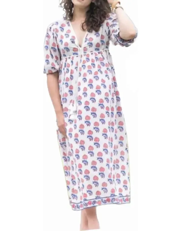 Coastal Maxi Caftan Dress