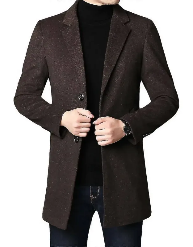 Long Sleeve Wool Coat