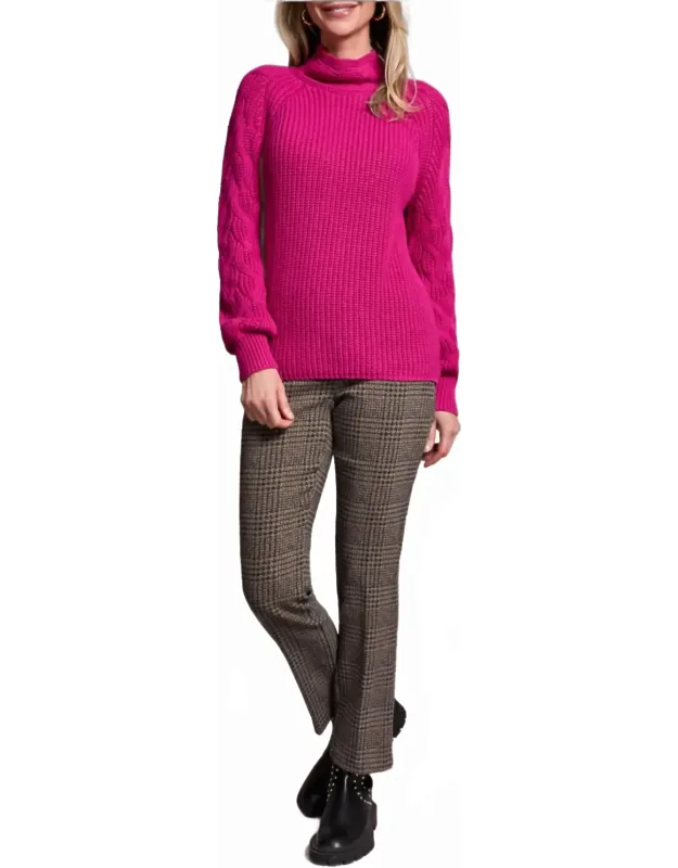 Cable Mock Neck Sweater