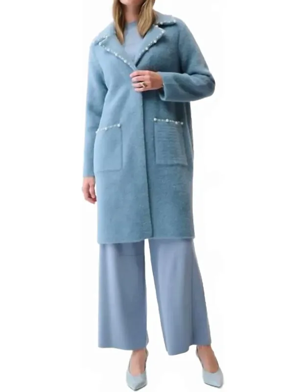 Single Breasted Pearl Coat