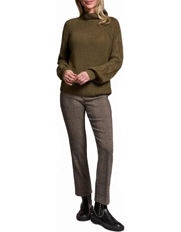 Cable Mock Neck Sweater
