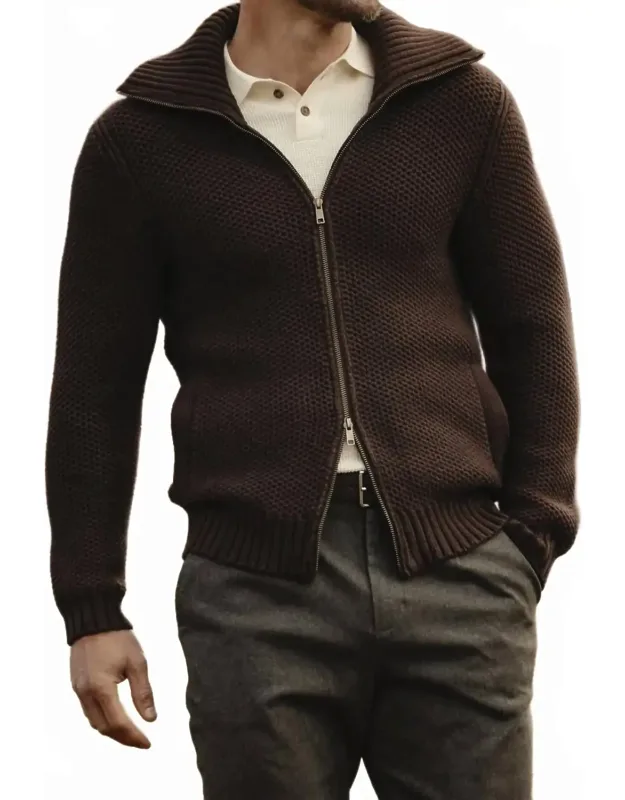 Waffle Sweater Jacket