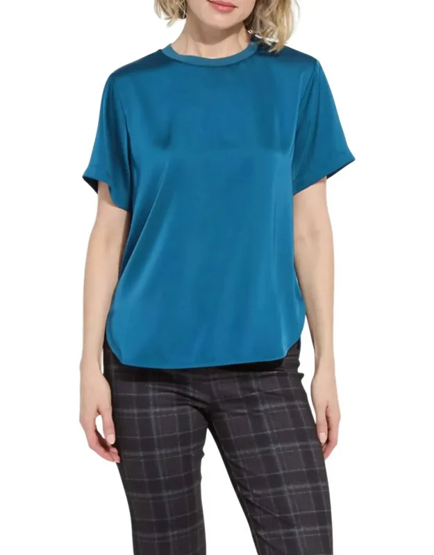 Aline Crew Neck Mix Media Top