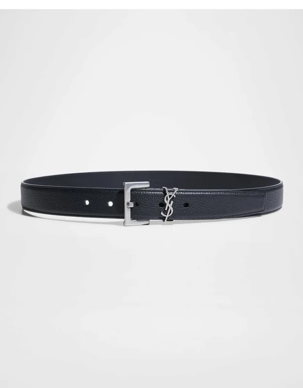 Grained Leather Belt