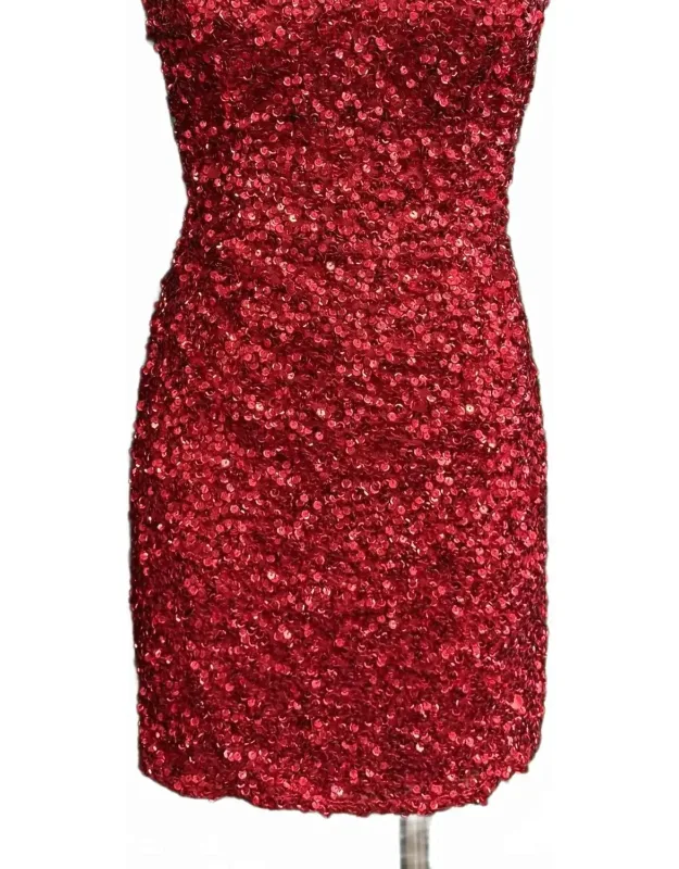 Sequin Open Back Short Dress