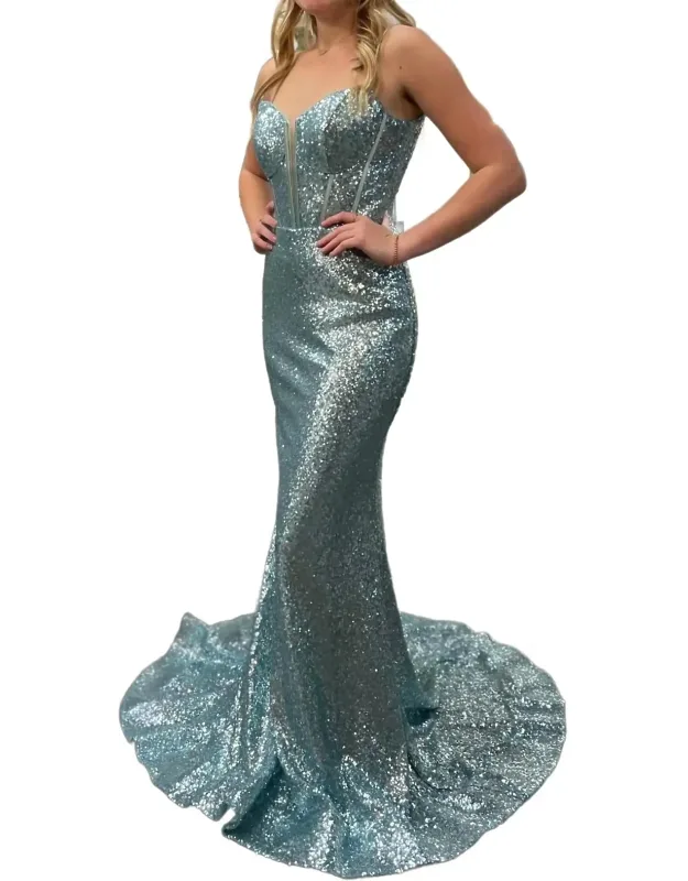 V Neck Mermaid Dress