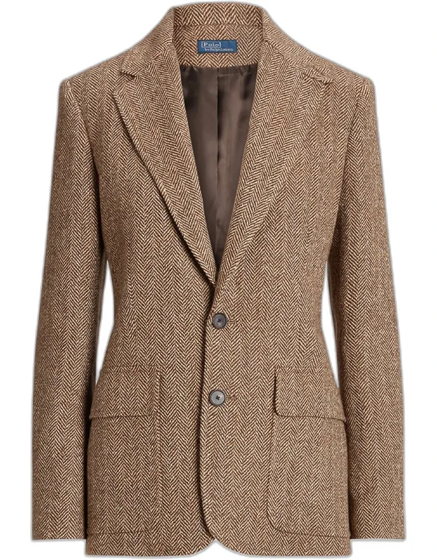Herringbone Linen-blend Blazer