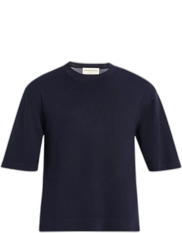 Boris Lyocell And Wool Knit Crewneck T-shirt