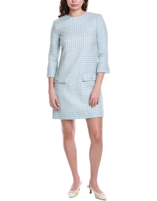 Silk-lined Wool-blend Shift Dress