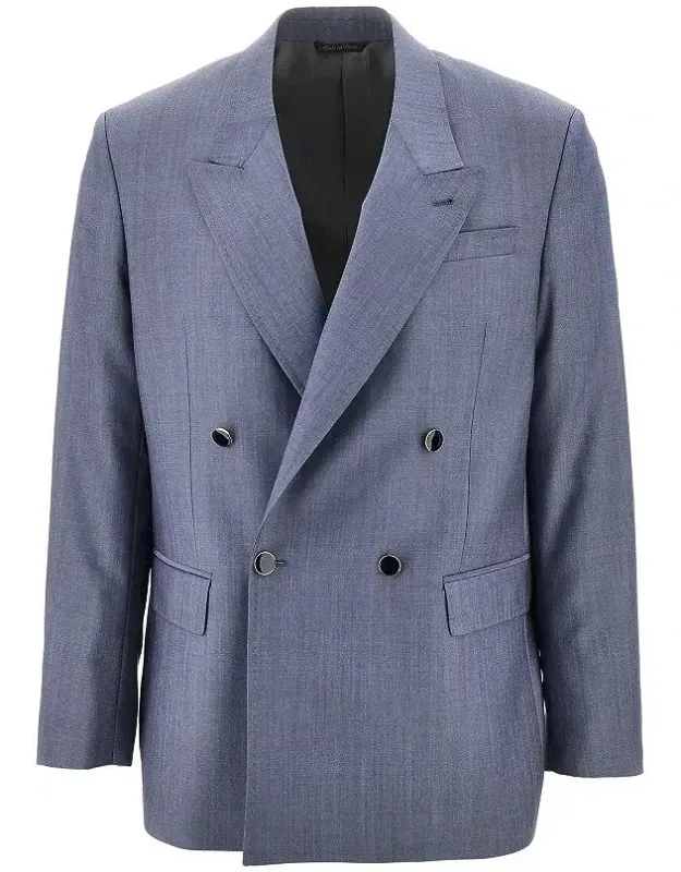 Wool Double-breasted Tailored Suit