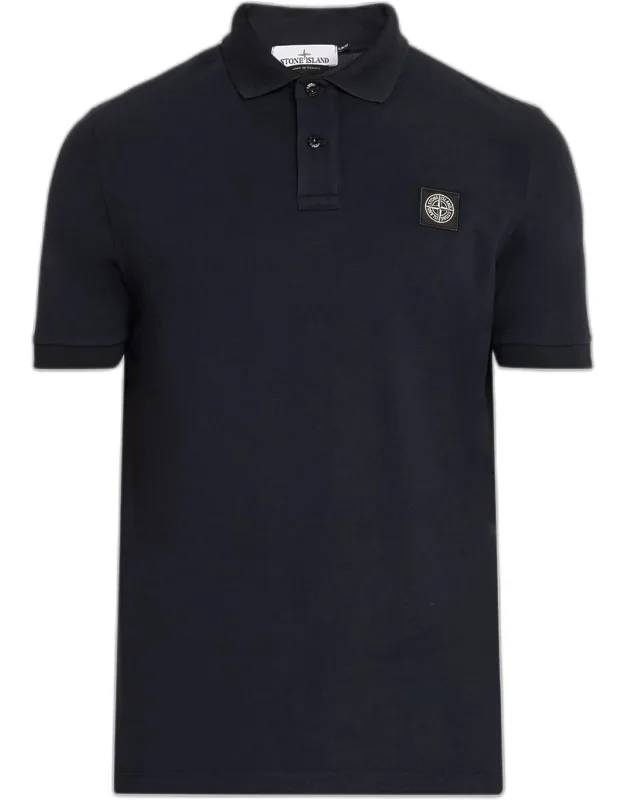 Cotton-stretch Compass Badge Polo Shirt