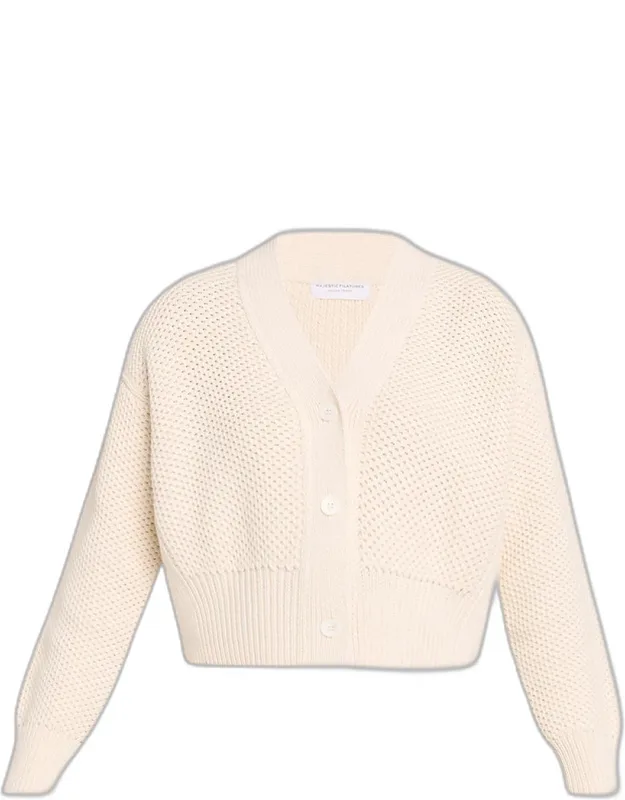 Cropped Organic Cotton Cardigan