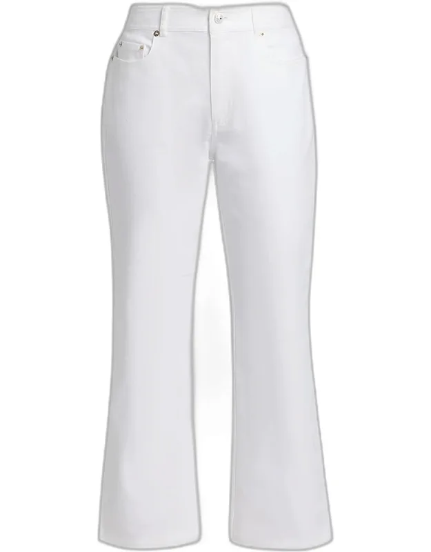 Lace Cropped Flare Jeans