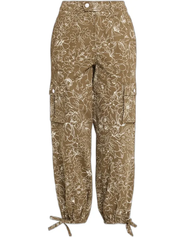 Garden Doodle Cargo Pants