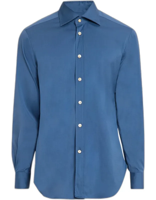 Solid Cotton Sport Shirt