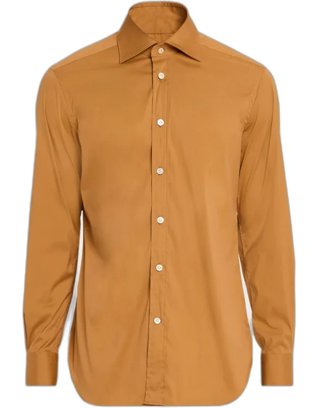 Solid Cotton Sport Shirt