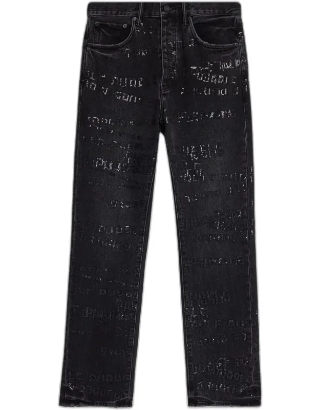 P011 Sequins Wordmark Jeans