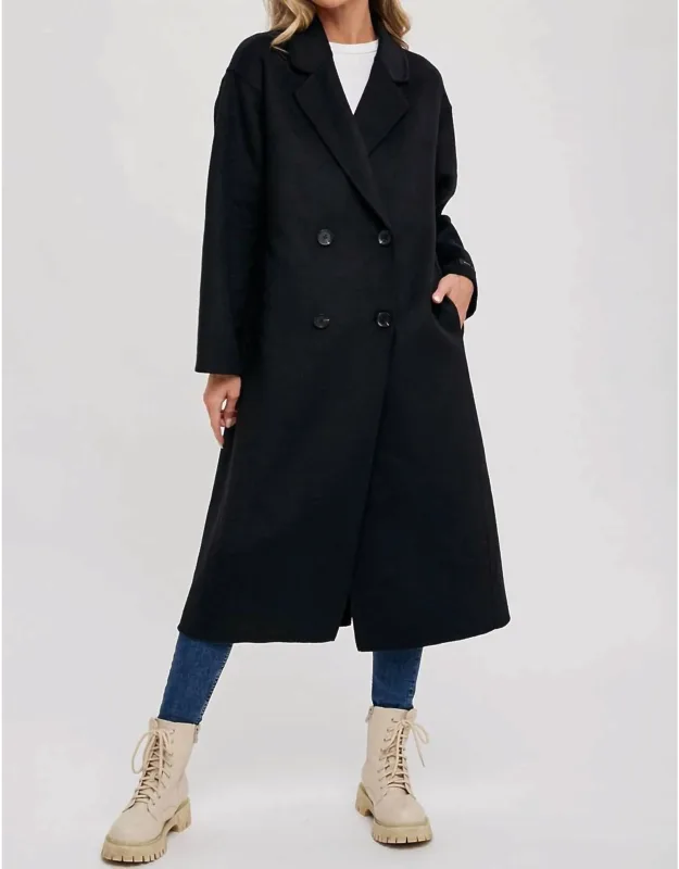 Handmade Double Breasted Longline Coat