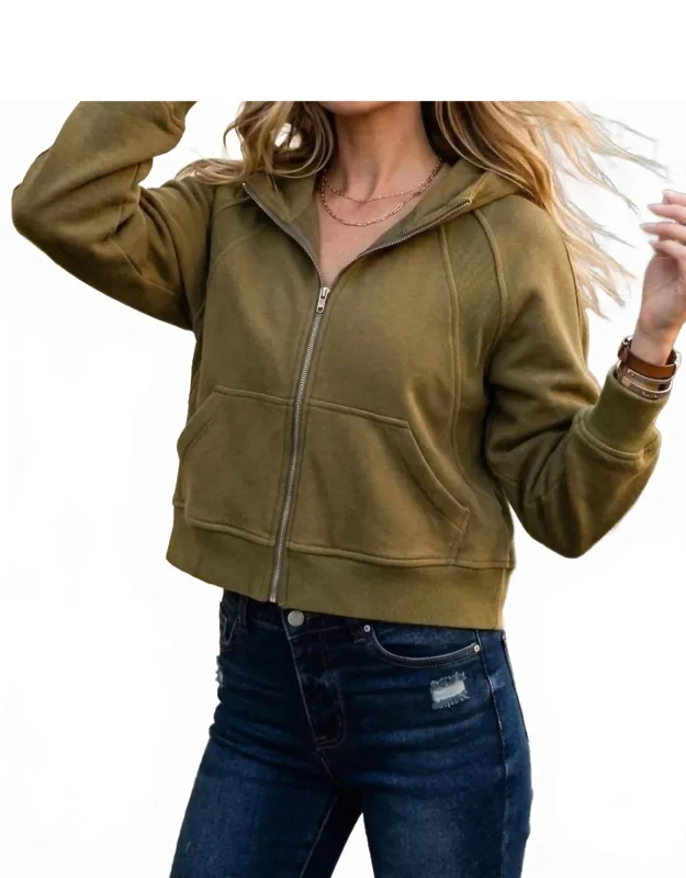 Canyon Vintage Cropped Zip Hoodie