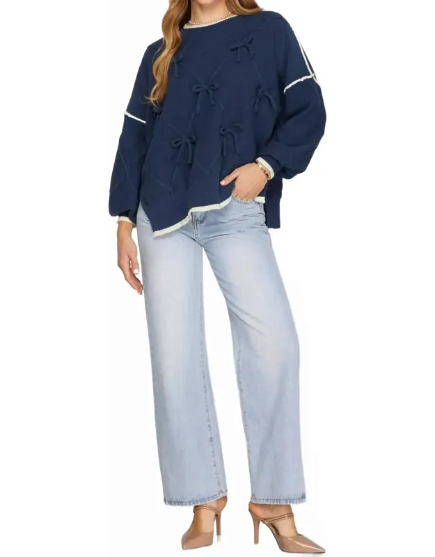 Bow Detail Sweater Top