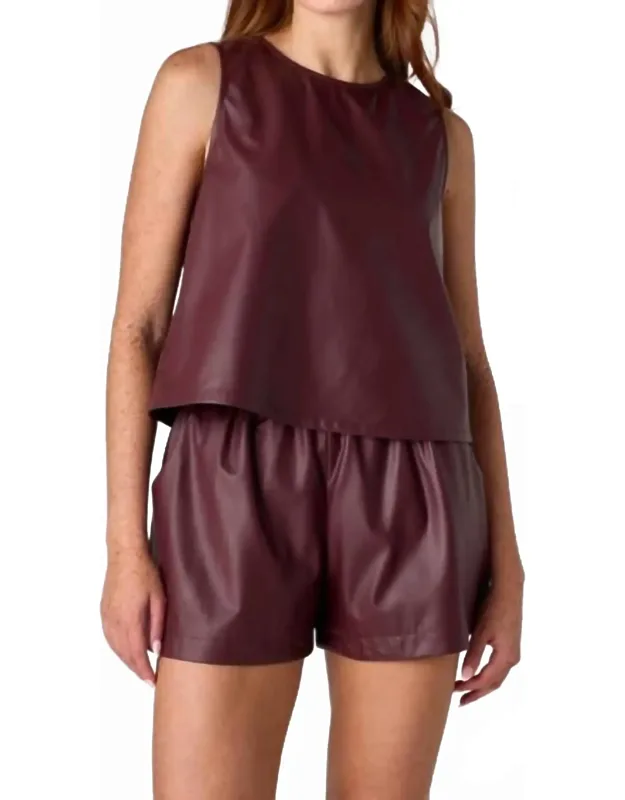 Vegan Leather Cailan Shorts