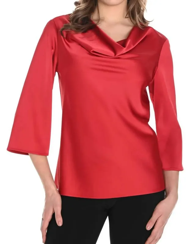 Drape Neck Blouse