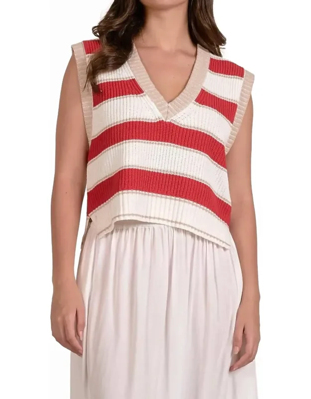 V Neck Sleeveless Sweater