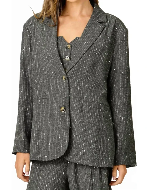 Sparklet Pinstripe Blazer