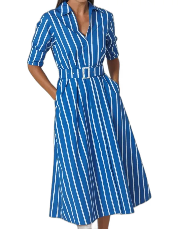 Belted Poplin Dress