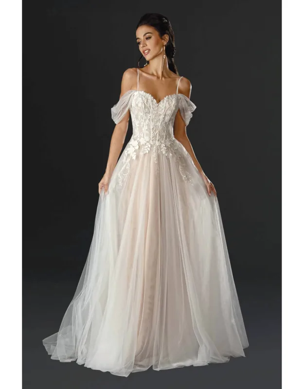 A-line Off-shoulder Wedding Dress